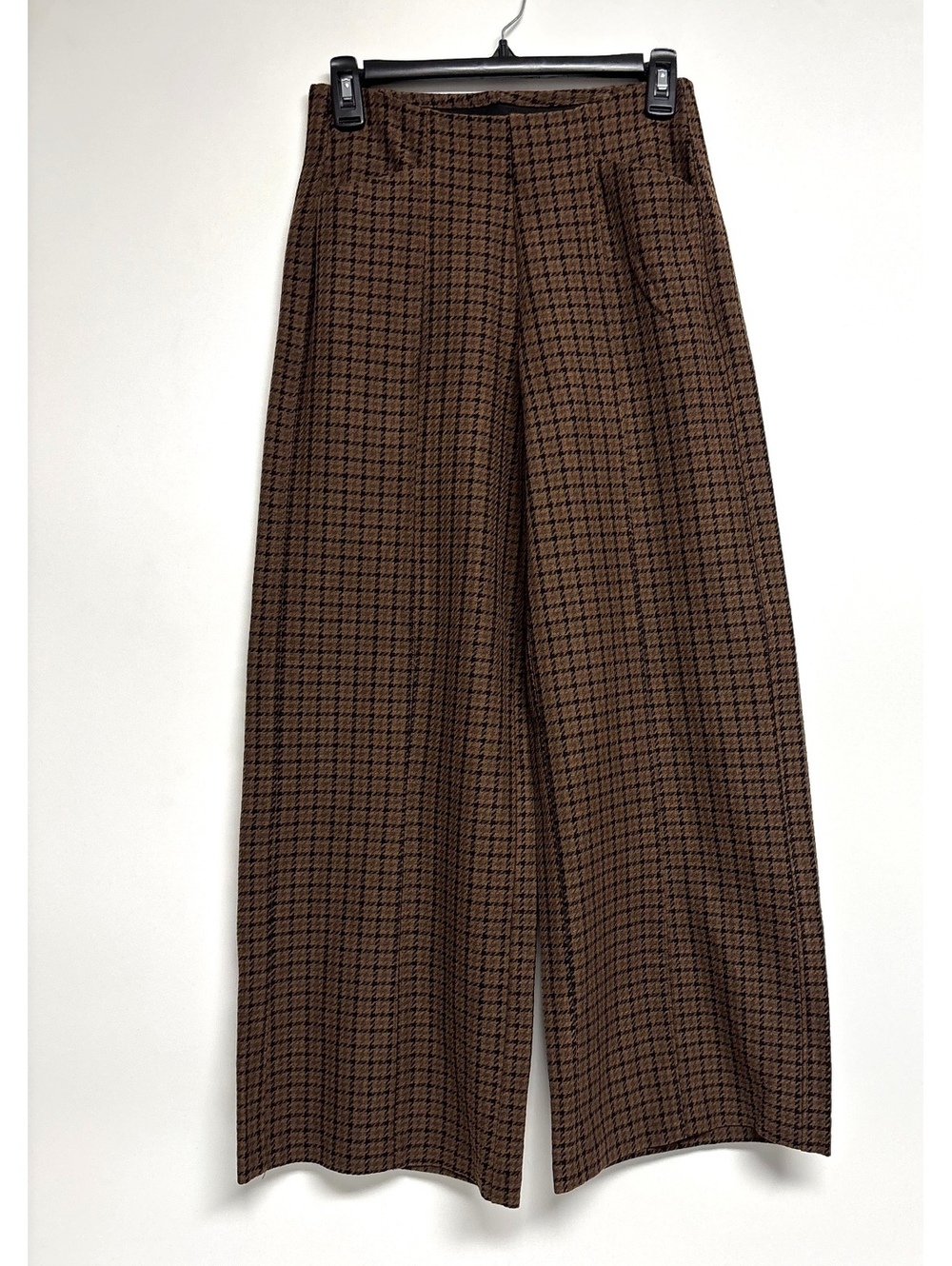 Old Navy High Rise Pixie Wide Leg Pants Women’s XS Petite Brown Black Print